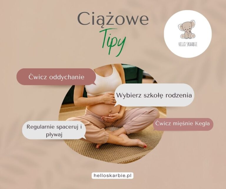 Infografika - porady ciążowe 4. miesiąc ciąży - blog helloskarbie.pl