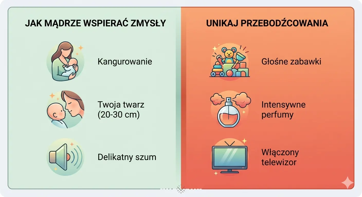 Wspieranie rozwoju zmysłów noworodka