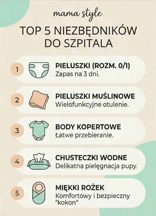 Wyprawka do szpitala - TOP5 najważniejszych rzeczy - blog helloskarbie.pl