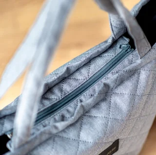 Duża torba do szpitala XL dla mamy, kolor szary