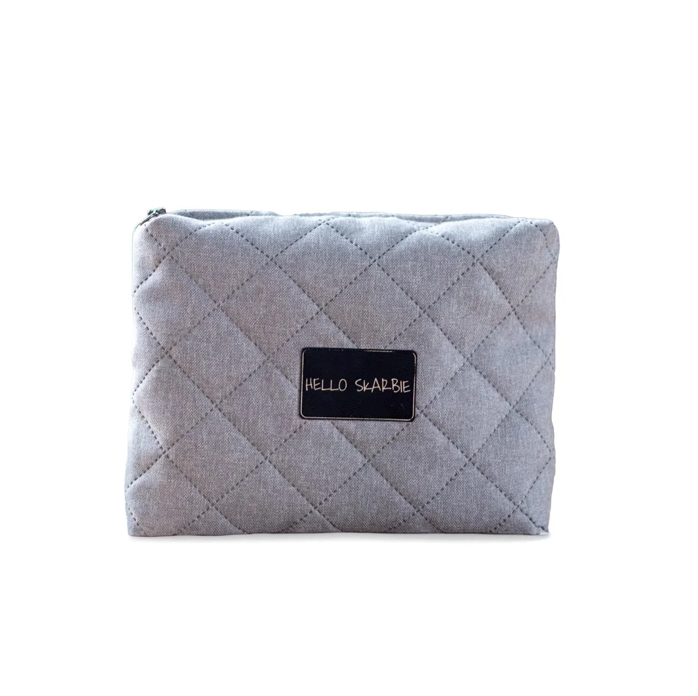 Kosmetyczka do szpitala szara dla mam dziecka poród wyprawka