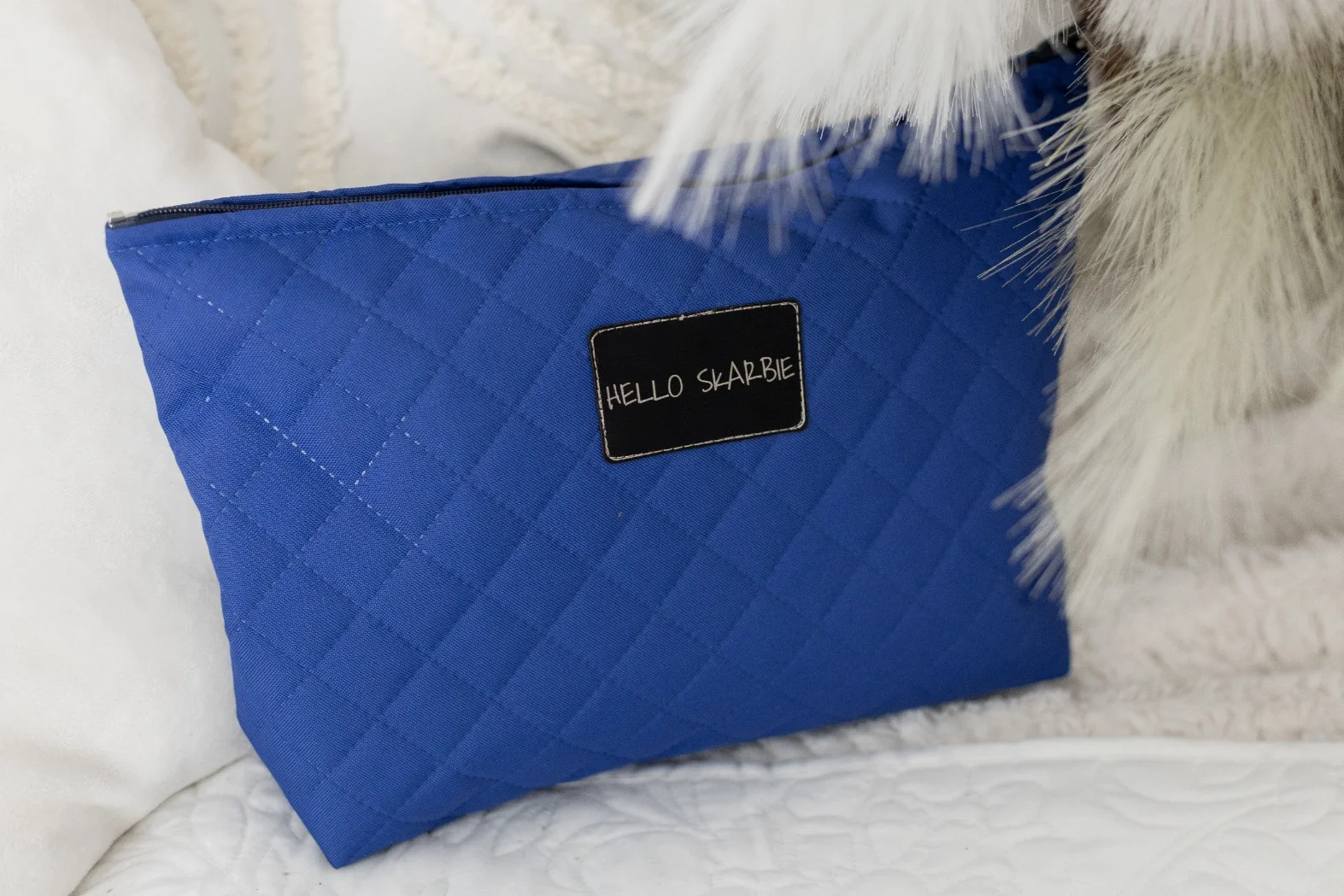 Kosmetyczka do szpitala dla mamy - Hello Skarbie (niebieska)