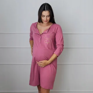 Koszula do szpitala do porodu KOLOR RÓŻOWY rozmiar L/XL