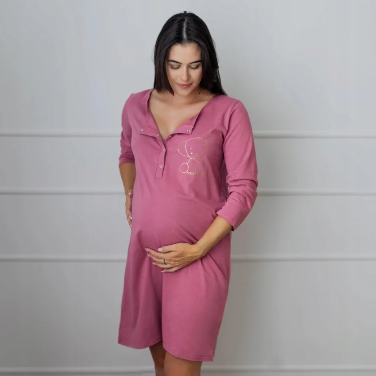 Koszula do szpitala do porodu KOLOR RÓŻOWY rozmiar L/XL