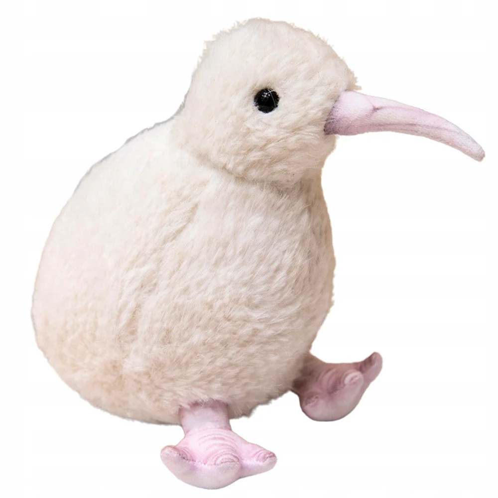Pluszowy Ptak Kiwi Pluszak Maskotka Przytulanka Biały 21cm