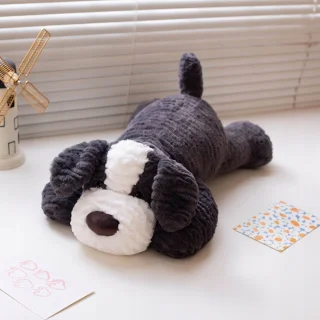 Pluszowa Maskotka Przytulanka Piesek Ciemnoszary 30cm