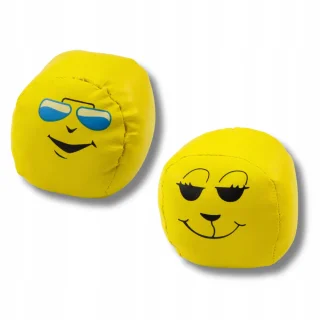 Miękkie Piłki Sportowe Emotki Żółte Zestaw 6szt 7cm