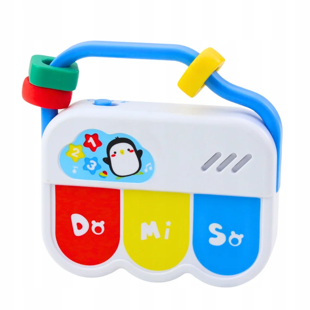 Zestaw Zabawek Muzycznych Dla Malucha Telefon Tamburyn Klawisze Dźwięki 3w1