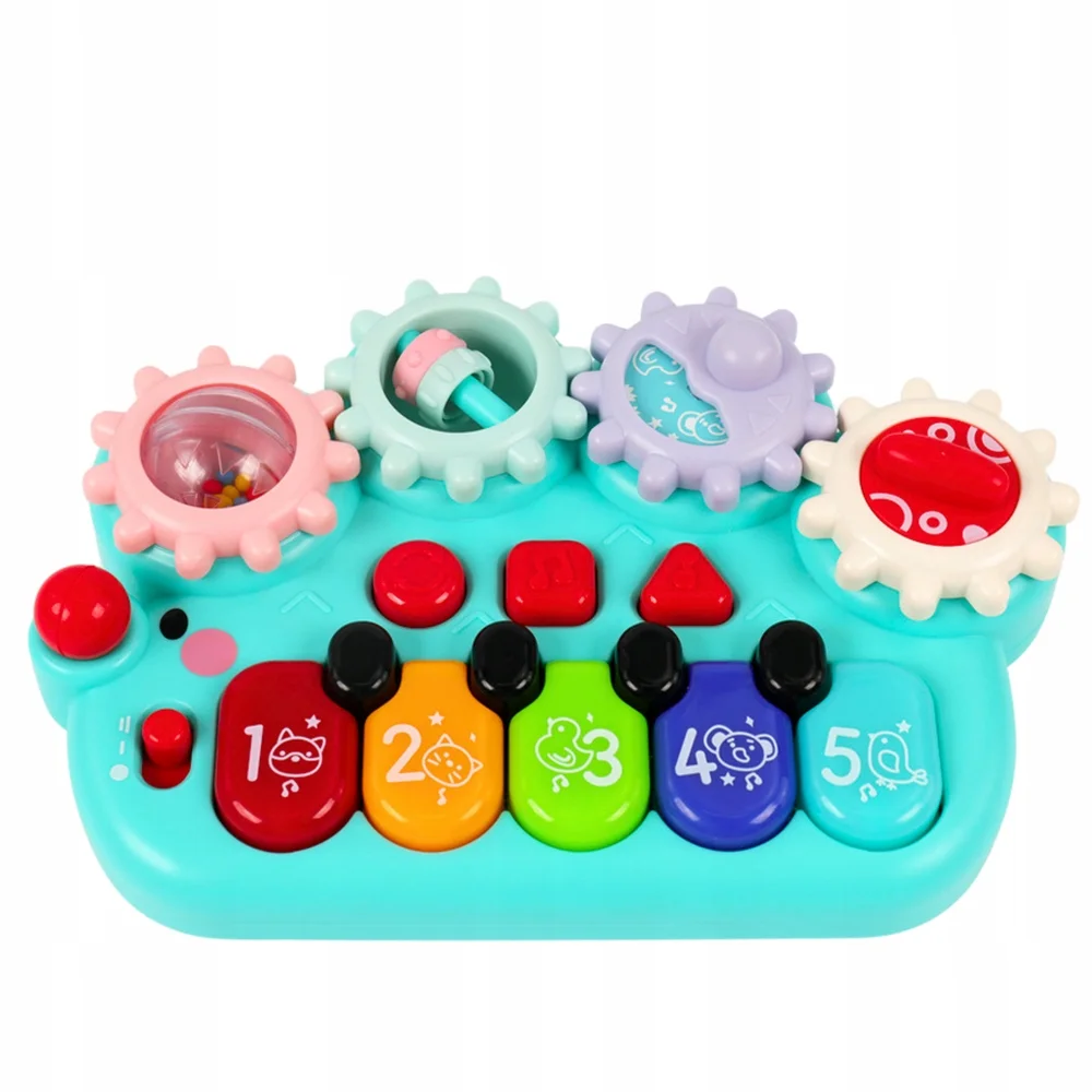 Pianinko Interaktywne Dla Dzieci Koła Zębate Niebieskie