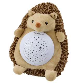 Pluszowy Jeż Usypiająca Przytulanka Światło Dźwięk Brązowy