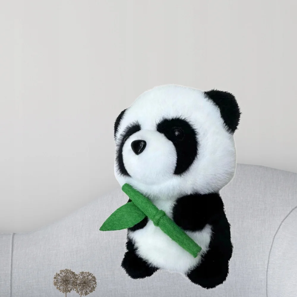Pluszowa Maskotka Przytulanka Panda Z Bambusem 18cm