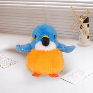Pluszowa Maskotka Przytulanka Ptak Niebiesko Pomarańczowy 12cm