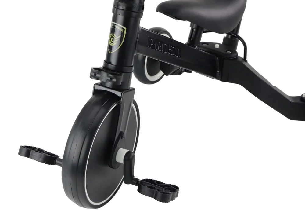 Rower Trójkołowy PRO50 Rowerek Z Rączką Do Prowadzenia Czarny