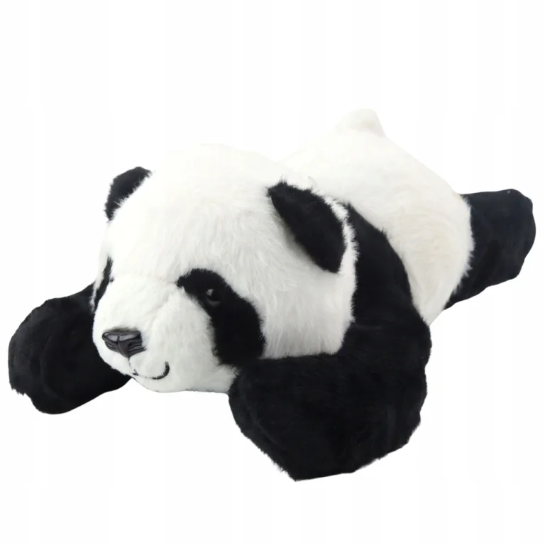 Pluszowa Maskotka Przytulanka Leżąca Panda Czarno-Biała 30cm