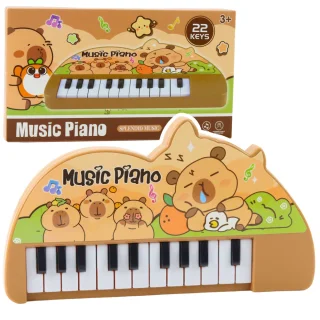Pianinko Muzyczne Dla Dzieci Kapibara Mini Keyboard 22 Klawisze