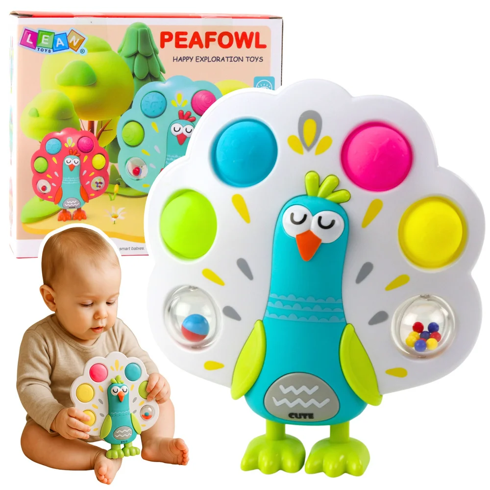 Zabawka Sensoryczna Pop-It Paw Obrotowe Kulki Dźwięk Kolorowy