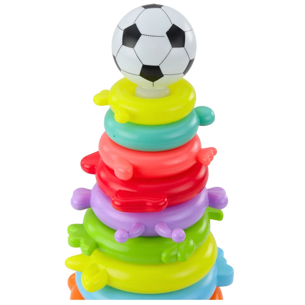 Piramida Edukacyjna Układanka Piłka Naklejki 13 Poziomów Kolorowa