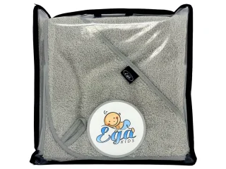 OKRYCIE KĄPIELOWE Z KAPTURKIEM 75/75 1297 SZARY