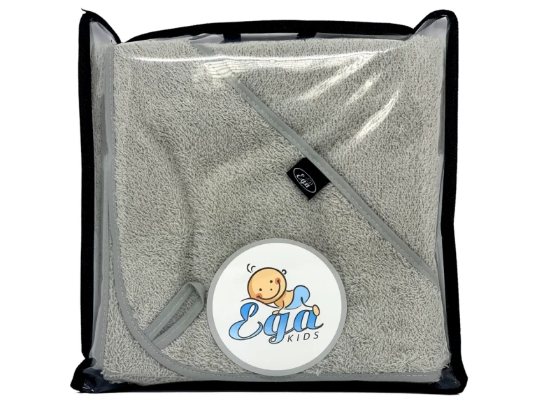 OKRYCIE KĄPIELOWE Z KAPTURKIEM 75/75 1297 SZARY