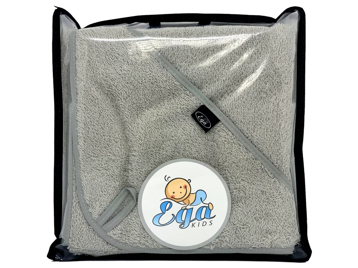 OKRYCIE KĄPIELOWE Z KAPTURKIEM 75/75 1297 SZARY