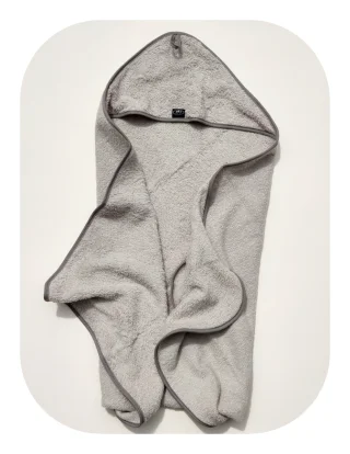 OKRYCIE KĄPIELOWE Z KAPTURKIEM 75/75 1297 SZARY