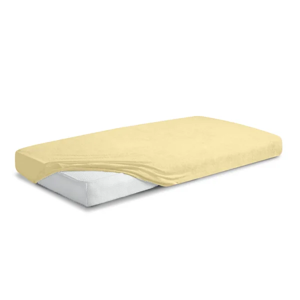 MATEX Prześcieradło FROTTE PREMIUM z gumką 60x120 [TB0025_04]  żółty